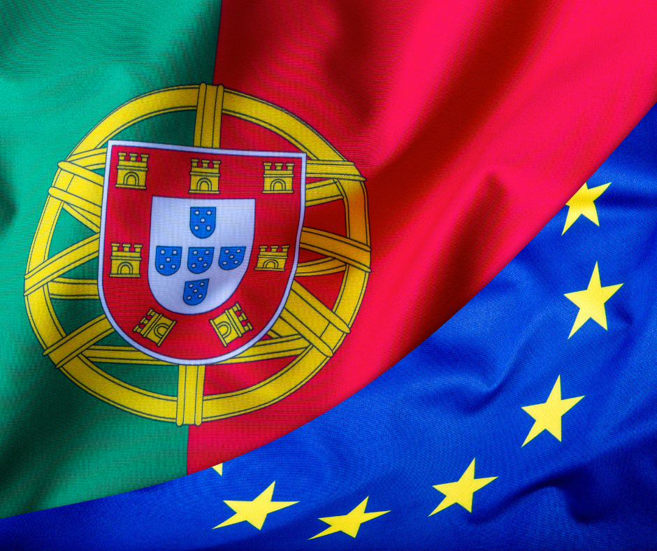 portugal and european union flag