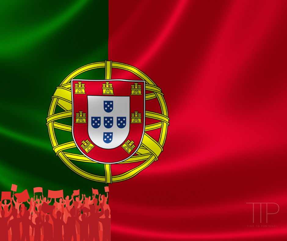flag green red portugal