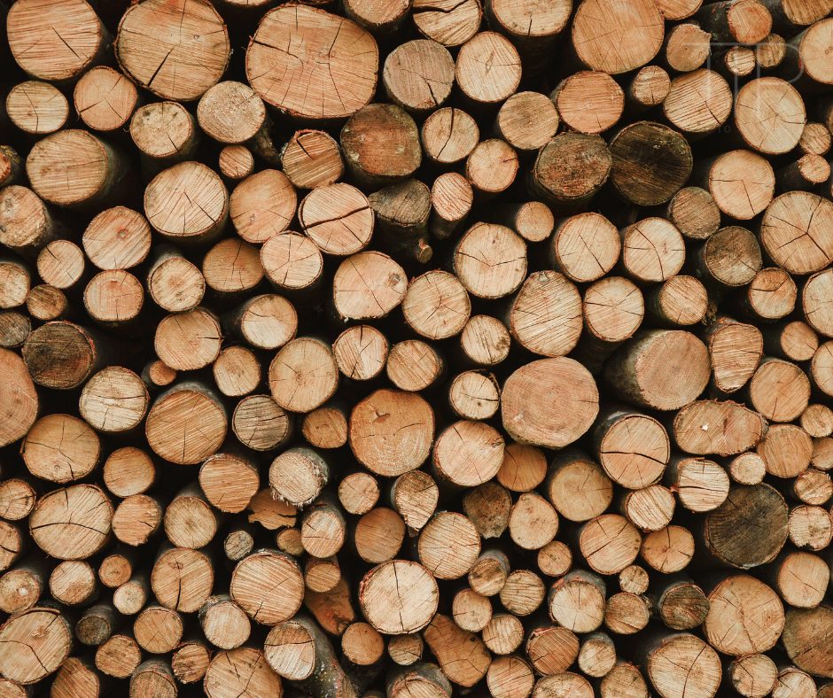 a pile of wood