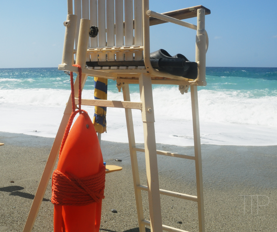 life guard chair with equipment