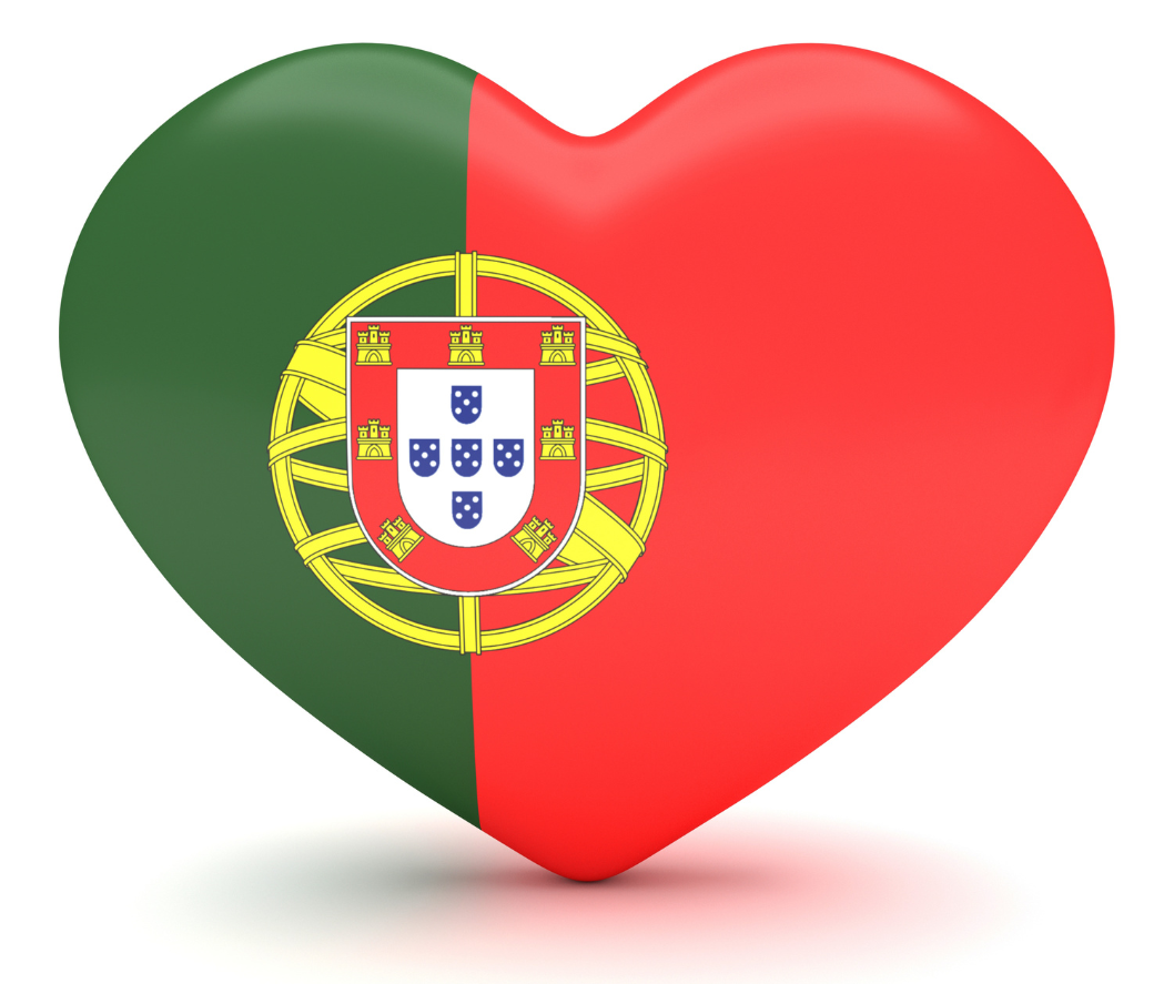 portugal flag heart shaped