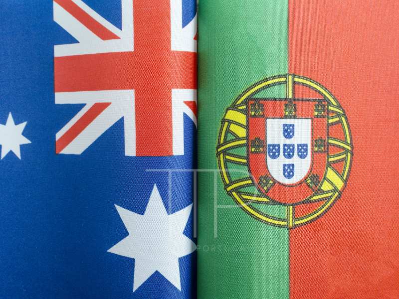 Australian and Portuguese flags