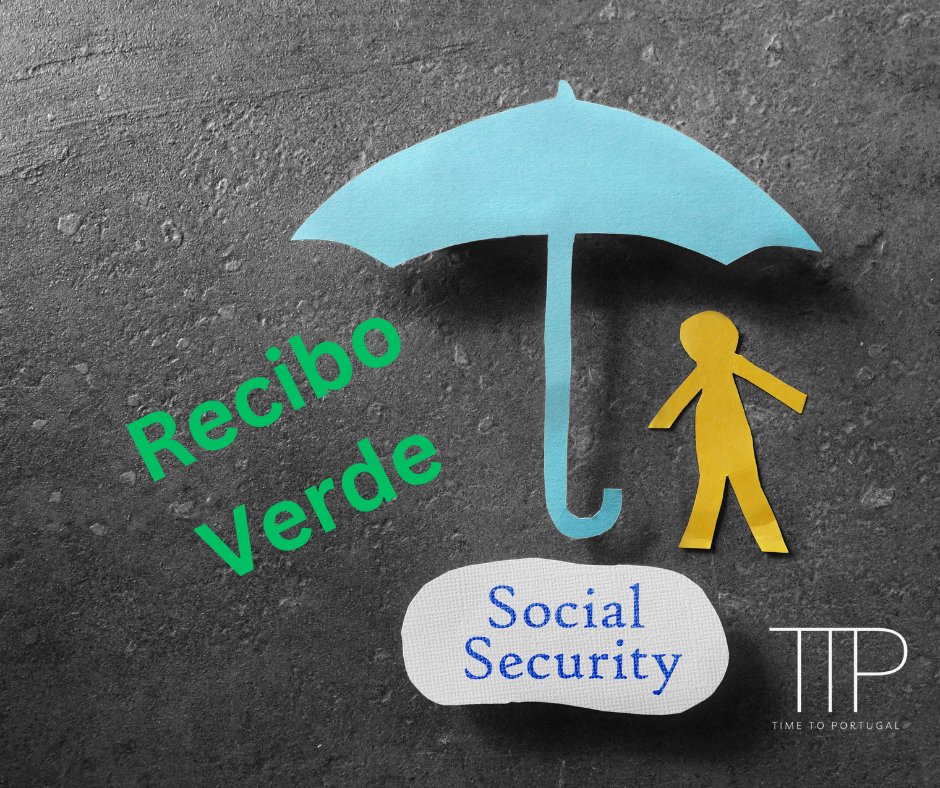 recibo verde, blue umbrella, social security